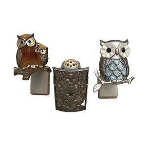 Bath & Body Works Wallflowers Plug In LOT Two Big Little Owls - Owl on Branch